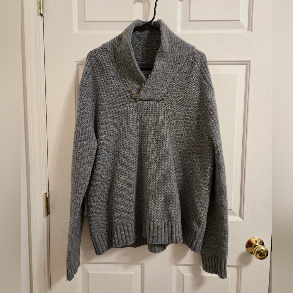 Royal Robbins Mens Fisherman Shawl Wool Sweater Size XL